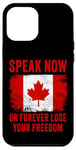 Coque pour iPhone 14 Pro Max Speak Now or Forever Lose Your Freedom – Free Speech Canada