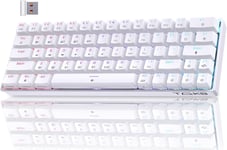 Tmkb T63 Clavier Gamer Sans Fil,60% Clavier Gaming Mecanique Avec Bluetooth/2.4G /Type-C,Rétroéclairage Rgb,Blanc