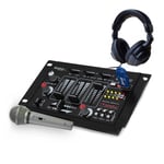 Table de mixage - Ibiza sound - 4 voies 7 entrées USB/Bluetooth - casque - micro silver