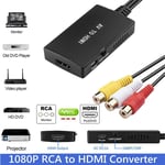 Adapter RCA to HDMI Converter Support 1080P PAL/NTSC For PS1 PS2 PS3 STB Xbox