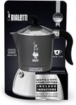 Bialetti FIAMMETTA Induction Moka 4 Tasses Gris Adapte Aussi Surfaces de Cuisson