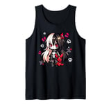 Chibi Kawaii Emo Pastel Goth Girl Japanese Creepy Anime Tank Top