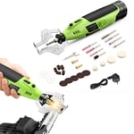 ZYW Chainsaw Sharpening Kit,27 Piece Set Cordless Battery-Powered Chain Saw Sharpening Tool Kit, Multi-Function Electric Blade Sharpening File With Diamond Sharpening Wheel green