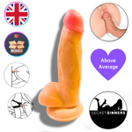 King Cock Big Realistic Dildo Dong Sex Toy Uncut Real Feel Skin Foreskin 7"