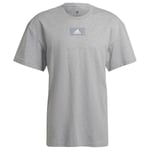 Essentials FeelVivid Drop Shoulder Tee Grå - adidas, storlek Small