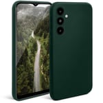 Moozy Minimalist Series Coque en silicone pour Samsung A14, vert nuit – Finition mate légère, coque de protection fine et souple en TPU avec surface mate - Neuf