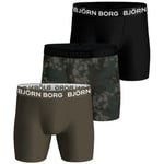 Björn Borg Kalsonger 3P Performance Boxer 1729 Grön Mönstrad polyester X-Large Herr