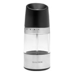 Salter BW12946EU7 Seasoning Grinder – Grind Adjustable from Fine to Coarse, Mécanique Ceramic Body, Clear Acrylic Body, Upside-Down Design, No Spill, Salt & Pepper Mills, Stainless Steel, Black