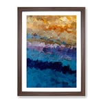 Much Ado Abstract Framed Print for Living Room Bedroom Home Office Décor, Wall Art Picture Ready to Hang, Walnut A3 Frame (34 x 46 cm)