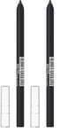 Maybelline New-York - Crayon Gel Yeux Effet Tatouage - Waterproof & Tenue 36h - Tattoo Liner - Teinte : Deep Onyx (Lot de 2)