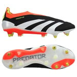 adidas Predator Elite Laceless SG Solar Energy - Svart/Vit/Röd - Soft Ground (SG), storlek 46