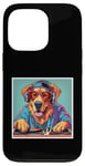 iPhone 13 Pro Golden Dog Music DJ Turntables Mixing Vinyl Records Graphic Case