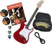 Pack Guitare Electrique pour Debutants 3 Single Coil Tremolo Rouge set Housse