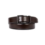 Boss Mens Accessories Celie Logo Engraved Leather Belt in Dark Brown material_real_leather - Size 30 inches