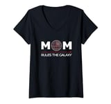 Star Wars Mom Rules the Galaxy Family Birthday Mother’s Day V-Neck T-Shirt