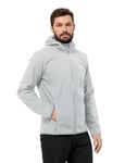 Jack Wolfskin Men's Bornberg Hoody M Softshell Jacket, Cool Grey, XXL