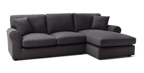 Argos Home Lisbon Fabric Right Hand Corner Sofa - Charcoal