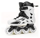 YDL Inline Skates for Adults Black Women and Mens Professional Single Row Skates Outdoor High Performance Beginner Children's Inline Roller Skates (Color : White, Size : 4UK)