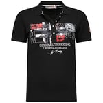 Geographical Norway Kerry Lady - Polo Coton Femme Col - Coupe Reguliere Manche Courte - T-Shirt Fit Respirant Classique Femme (Noir M Taille 2)