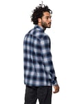 Jack Wolfskin Light Valley Shirt Homme Night Blue Checks FR: S (Taille Fabricant: S)