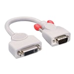 0.2m DVI-I Female (Analogue) to VGA Male Adapter Cable