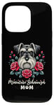 iPhone 13 Pro Roses Flowers Miniature Schnauzer Mom Schnauzers Case