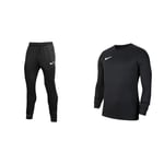 NIKE Unisex Dri-fit Dri Fit Park 20 Pant, Black/White, L UK & Men's Park Vii Jersey Long Sleeve Sweater, Black/(White), L UK