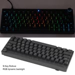 (Red Switch)Black Mechanical Keyboard RGB Backlit Mechanical Keyboard N Key