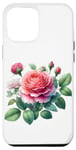 Coque pour iPhone 12 Pro Max Rose de jardin imprimé graphique fille