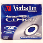 Verbatim 43244 CD-RW 32x 700MB Advanced SERL+ Rewritable Disc 9 Pack Jewel Case