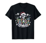 Rockin Around The Graveyard Skeleton Christmas T-Shirt