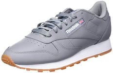 Reebok Homme Classic Leather Sneaker, Chalk/Chalk/Ash, 44 EU