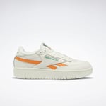 Reebok Club C Double Revenge Shoes Women Chalk / Glen Green Peach Fuzz S23-R