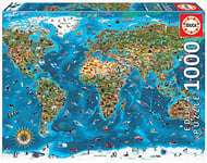 Educa - Puzzle de 1000 pièces pour Adultes | Merveilles du Monde. Comprend Fix Puzzle Tail pour l'accrocher Une Fois l'assemblage terminé. À partir de 14 Ans (19022)