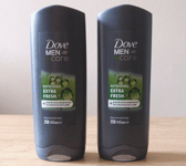 2 x Dove Men+Care - Extra Fresh +24H Nourishing Body, Face & Hair Wash. 250ml.