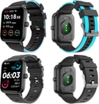 Montre Connectée Smartwatch Pour Hommes Femmes,Montre Avec Alexa Pour Ios Android,Montre Étanche Ip68,Diy Et 120 Cadran De Montre,100 Modes De Mouvement,Moniteur De Fréquence Cardiaque