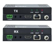 VIVOLINK Repeater / Amplifier - Set - video/lyd/infrarød/seriell-utvider - RS-232  HDMI  HDBaseT