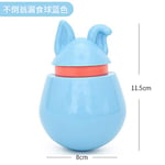 OLOEY Gobelet pour Chien Leaky Ball Pet Cat Slow Food Puzzle Relief Toy Snacks Fuite Food Toy Tumbler (Bleu)