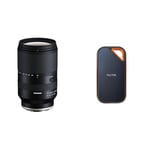 TAMRON - 18-300mm F/3.5-6.3 Di III-A VC VXD - Zoom lens for APS-C mirrorless Sony cameras & SanDisk 4TB Extreme PRO portable external SSD, up to 2000 MB/s, read and write speeds USB-C