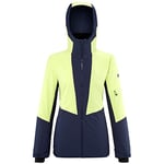 Millet - Murren JKT W - Veste de Ski Femme - Membrane Imperméable et Coupe-Vent - Ski, Ski de Randonnée - Jaune/Bleu