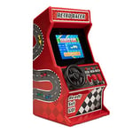 Mini Arcade Racing Machine: Handheld Console with 30 Pre-loaded 8-Bit Games, 2.4" LCD Screen, Steering Wheel, Gear Stick, Control Buttons, Games Console by Thumbs Up!