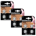 12 DURACELL 2032 3V Lithium Coin Cell Batteries CR/DL2032 Battery Long Expiry UK