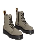 DR MARTENS Mixte 8 Eye Boot, Nickel Grey Milled Nubuck WP, 39 EU