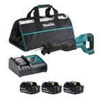 Makita DJR186RFE-3 18v LXT Reciprocating Saw (3x3Ah)