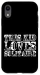 Coque pour iPhone XR This Kid Loves Solitaire Card Game Enthusiast