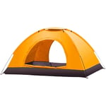 KEDUODUO Pop Up Camping Tent,190T Polyester Waterproof Windproof Rainproof Home Indoor Outdoor Camping Travel Automatic Tent,Orange