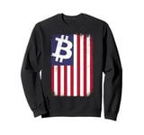 BTC Bitcoin American Flag Crypto Revolution Sweatshirt