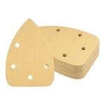 24pcs Mouse Detail Sander Sandpaper 5-Hole 60 Grit Triangle Sanding Pads