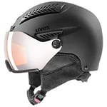 uvex Hlmt 600 Visor - Ski Helmet for Men and Women - Visor - Individual Fit - Black Matt - 59-61 cm