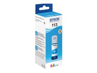 Epson Ecotank 113 - 70 Ml - Cyan - Original - Refill - För Ecotank Et-16150, 16650, 5150, 5170, 5800, 5850, 5880  Ecotank Pro Et-16680, 5150, 5170